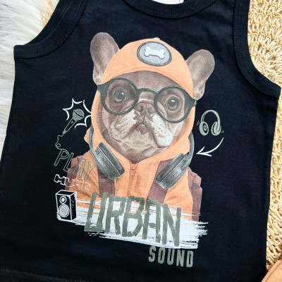 Conj. Regata Urban Sound e Bermuda - Preto